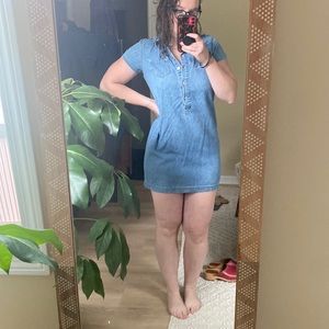 Denim mini dress